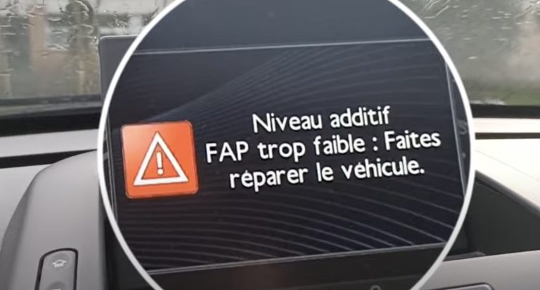 niveau additif fap trop faible d'une voiture