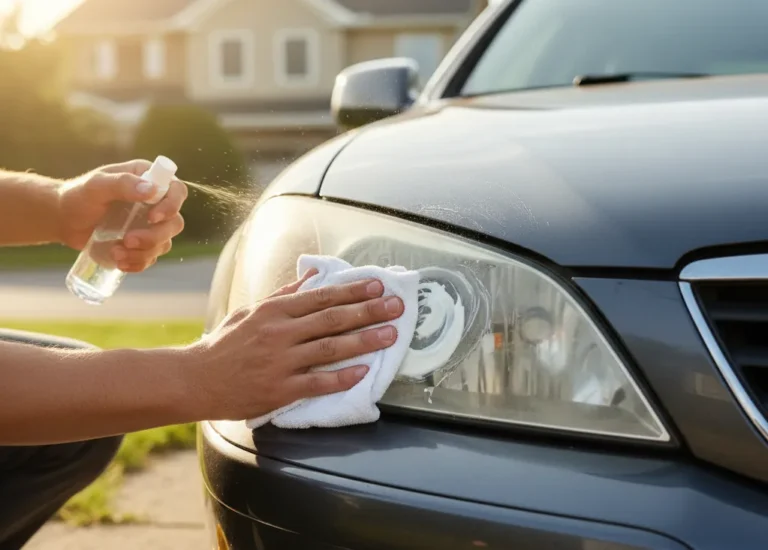 astuce de grand-mère pour nettoyer les phares de voiture