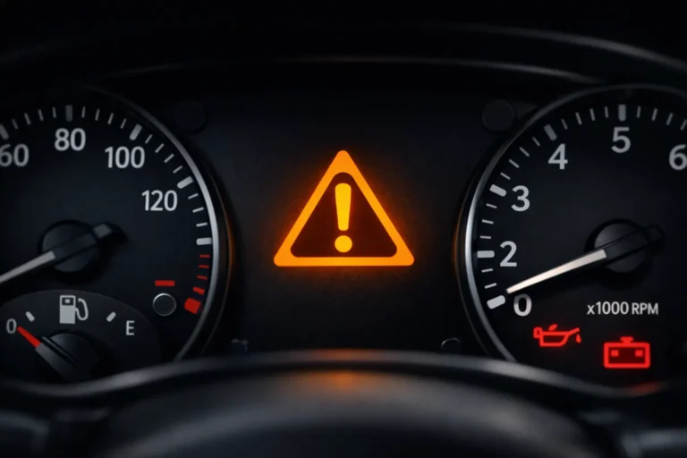 voyant orange point d'exclamation