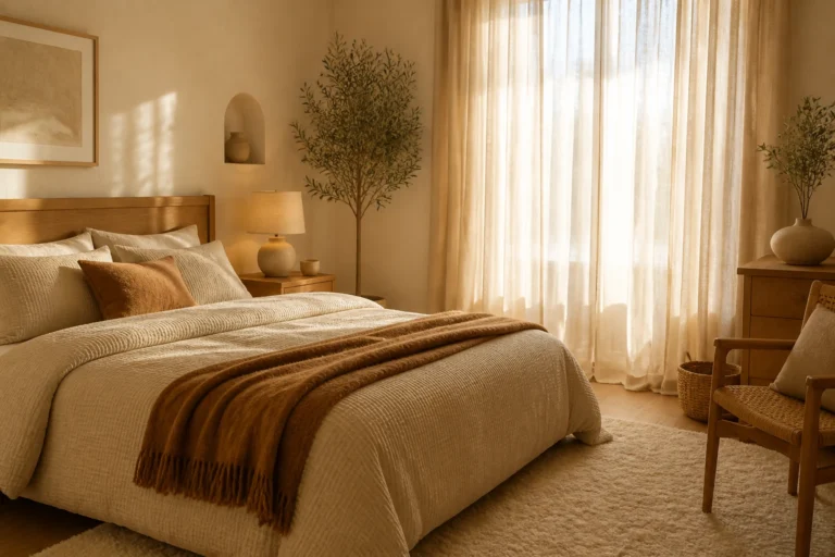 Les matières et textures qui rendent une chambre chaleureuse
